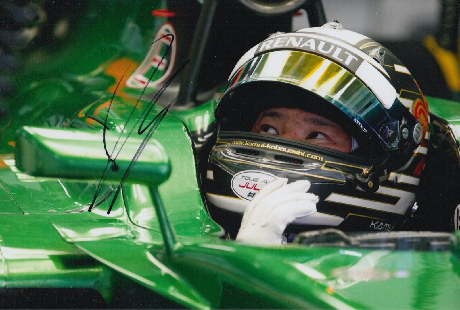 Kamui Kobayashi Hand Signed 12x8 Photo Poster painting F1 Autograph Caterham F1 Team 3