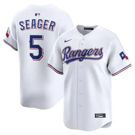 Men's Texas Rangers #5 Corey Seager  White Home Limited Player Jersey