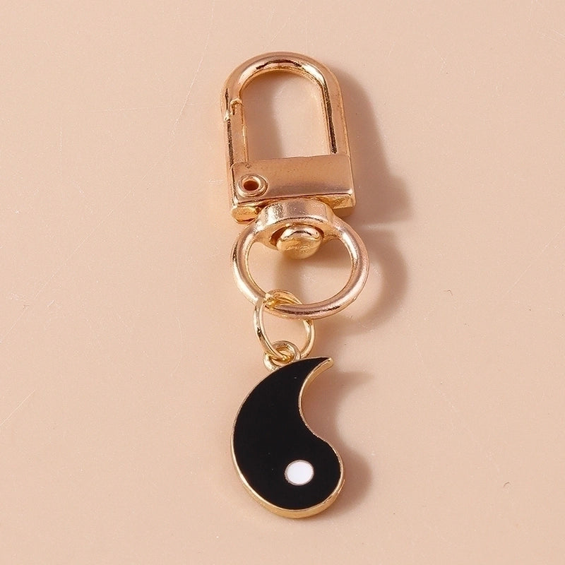 Chinoiserie Tai Chi Alloy Keychain