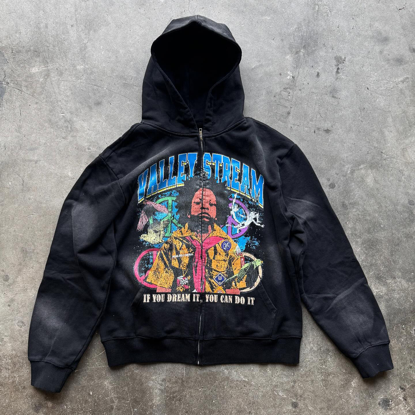 Stop the War Casual Street Print Zip-Up Hoodie