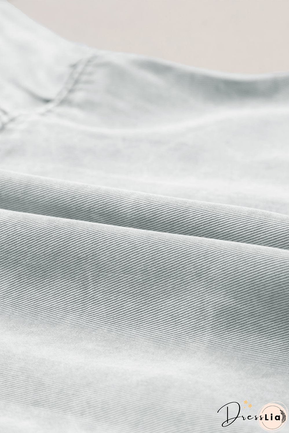 Denim Dress with Ruffles