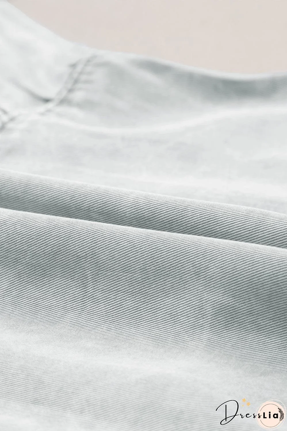 Denim Dress with Ruffles