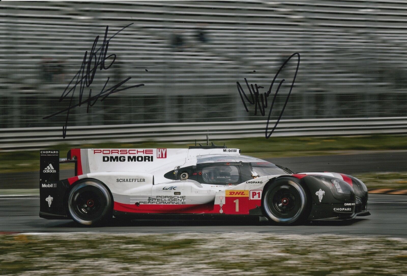 Lotterer, Tandy, Jani Hand Signed Porsche Racing 12x8 Photo Poster painting Le Mans 2017 5.