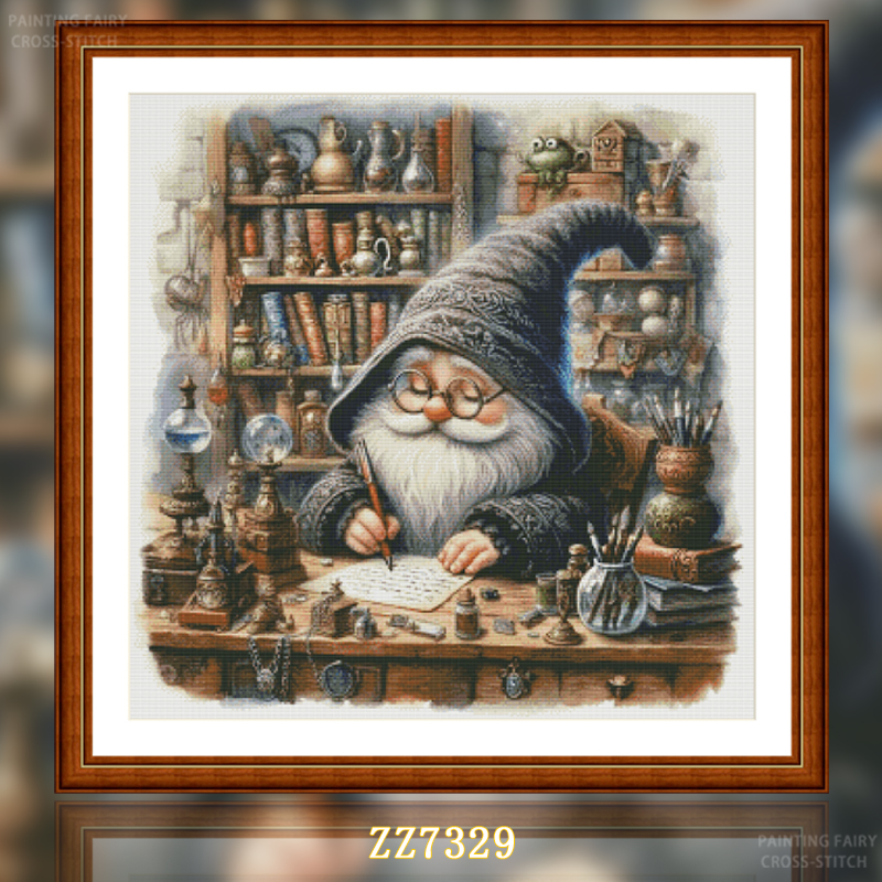 [ZZ7329-Alchemist Dwarf] Painting Fairy Cross Stitch