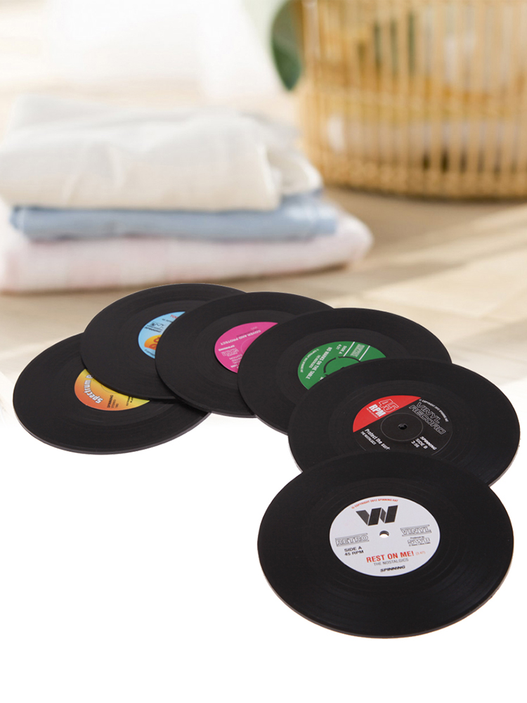 

6pcs Useful Vinyl Coaster Cup Drinks Holder Mat Tableware Placemat, 501 Original