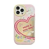 Cute Cartoon Bunny Heart Mirror Phone Case for iPhone 7-14