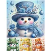 Schneemann - runder Bohrer Diamant Malerei - 30*30cm