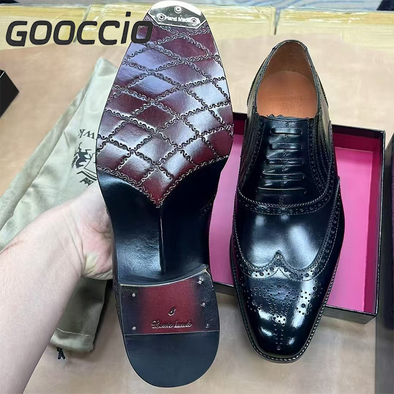YH191 Prenium Calf-Skin Lazy Oxford Shoes For Men GOOCCIO   