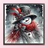 Christmas Snowman-11CT Stamped Cross Stitch 45*45cm/17.72*17.72in