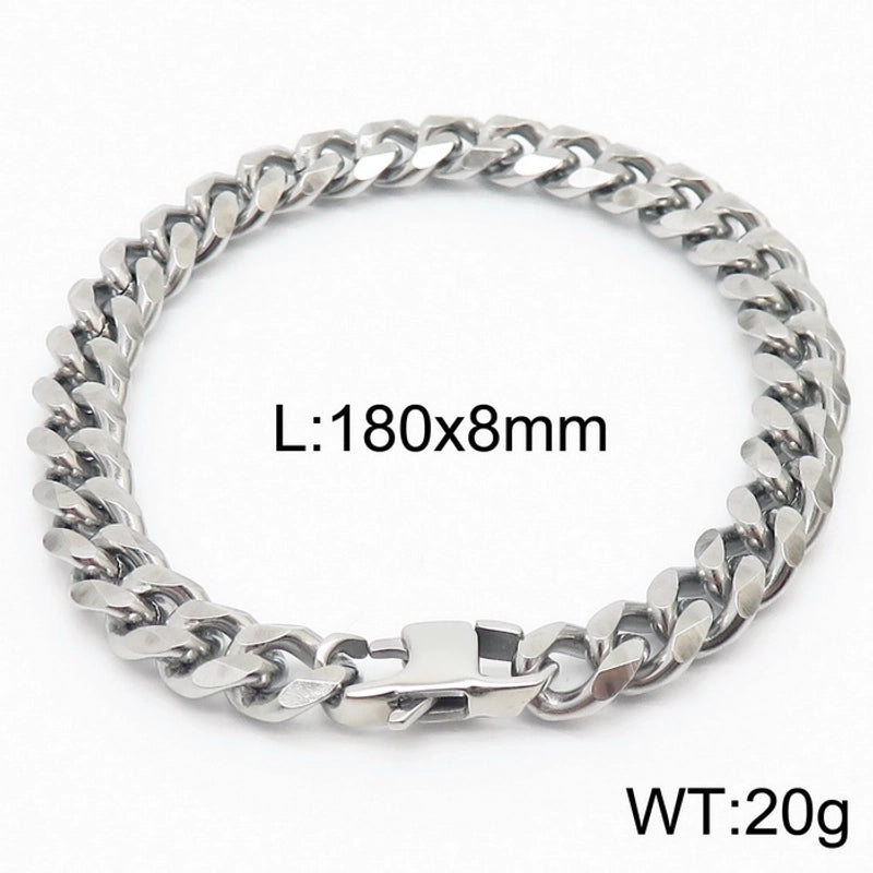 Minimalist Solid Color Titanium Steel Unisex Bracelets
