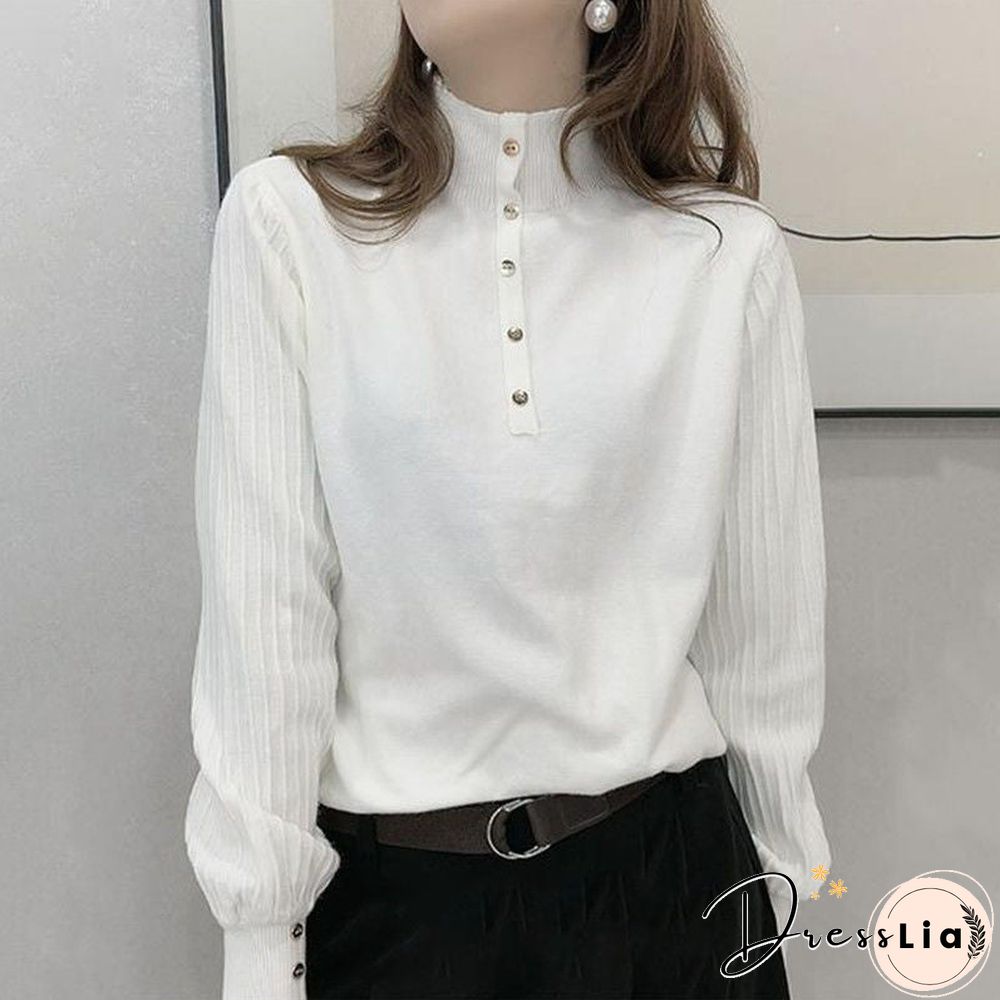 Half-neck Sweater Women's Loose-fitting Foreign-style Bottoming Sweater