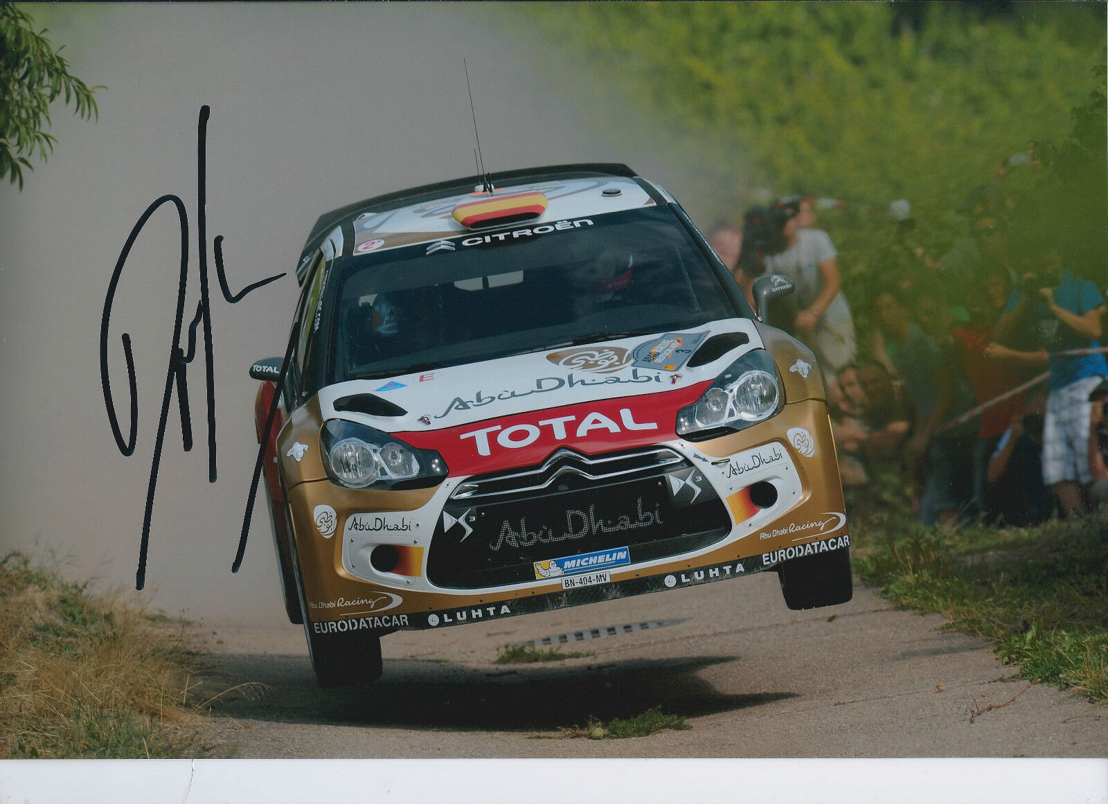 Dani SORDO Signed 12x8 Photo Poster painting Autograph AFTAL COA Citroen Abu Dhabi WRC Rally