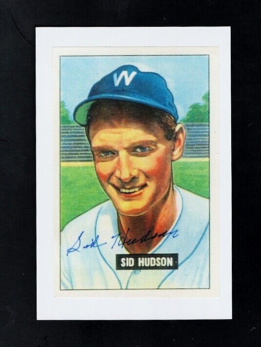 SID HUDSON-WASHINGTON SENATORS AUTOGRAPHED 4X6 COLOR Photo Poster painting-(d.2008)