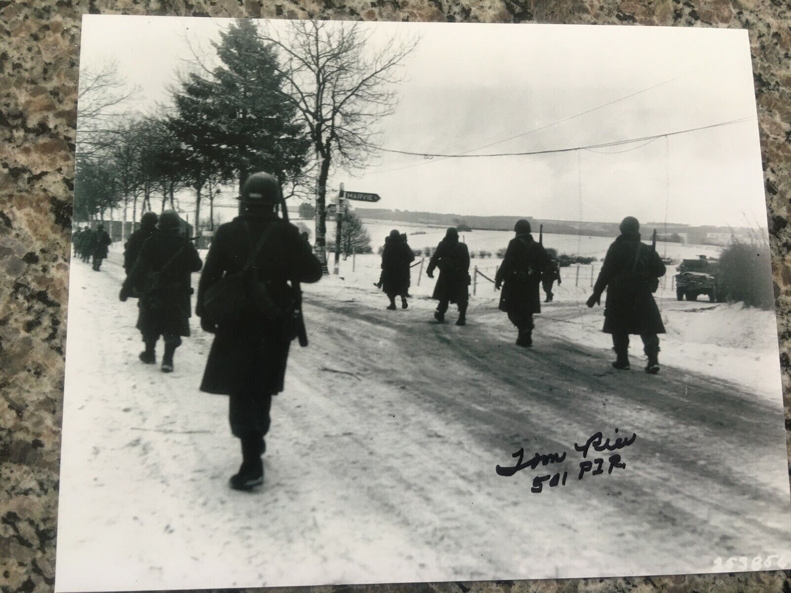 TOM RICE 101ST AIRBORNE 501 PIR D-DAY,MARKET GARDEN, BASTOGNE RARE SIGNED Photo Poster painting