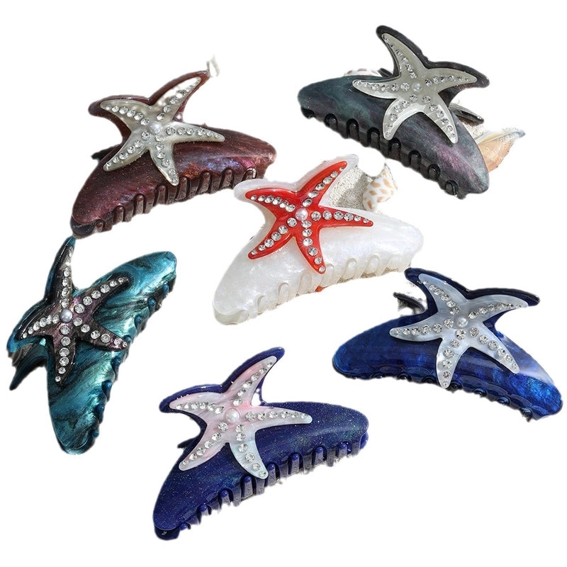 Women’s Casual Minimalist Streetwear Starfish Arylic Hair Claws