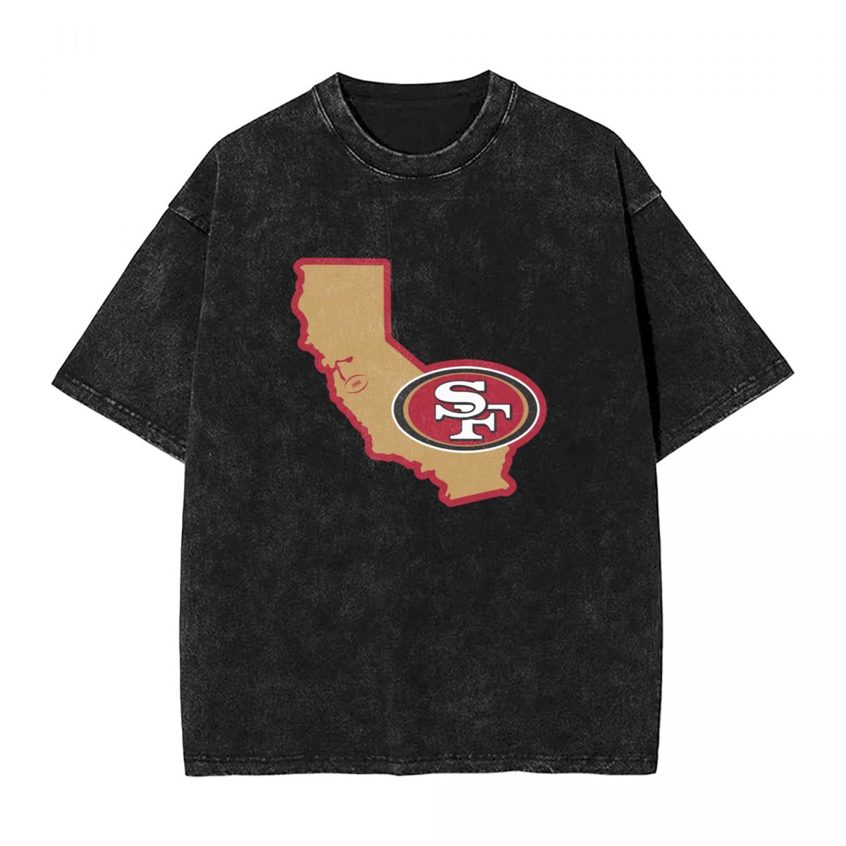 San Francisco 49ers Map Logo Vintage Oversized T-Shirt Men's