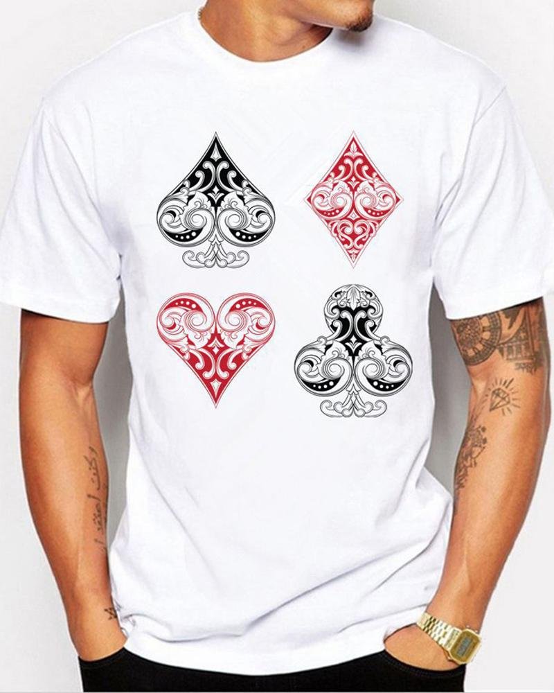 Men Print Casual T-shirts-08