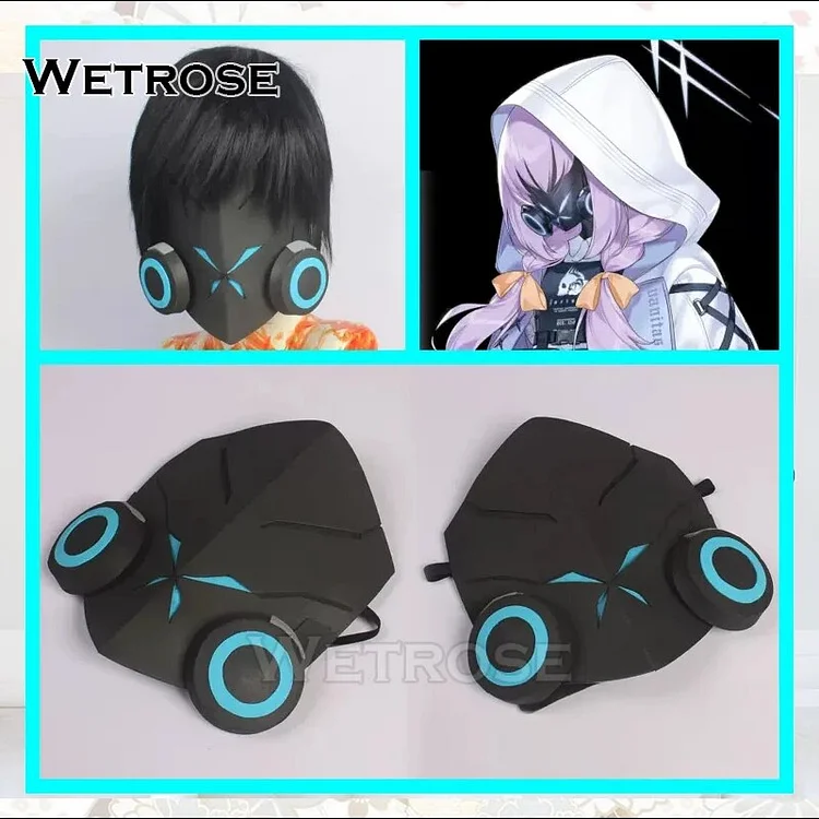 【Wetrose】In Stock Hakari Atsuko LED Mask Blue Archive Cosplay Tactical Light Props Stuff