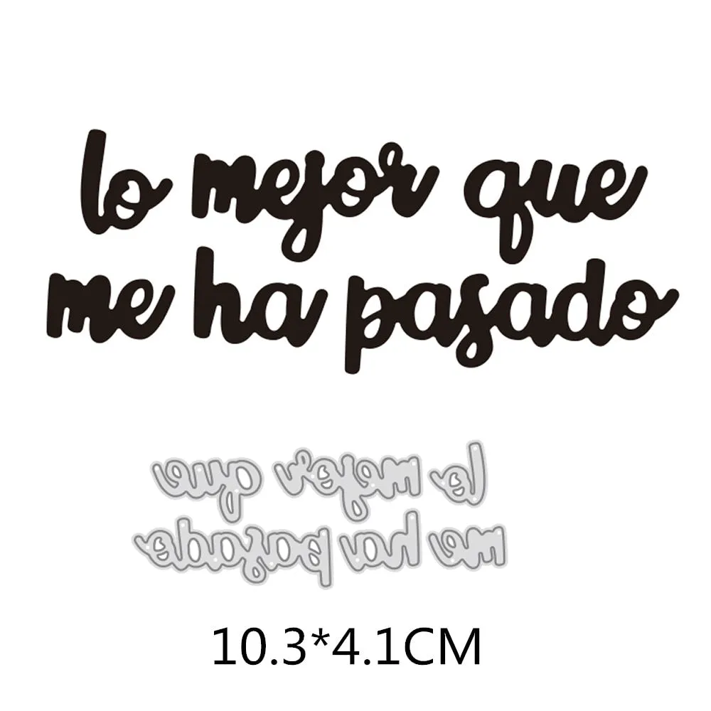 Various Spain Words Dies Cut Metal Stencil Template for DIY Embossing Paper Photo Album Gift Greeting Cards Making New Arrival