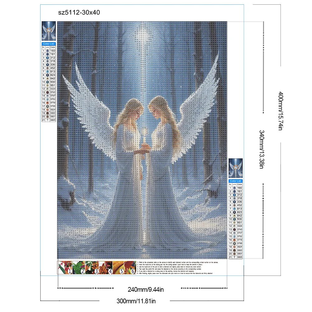 Full Round Diamond Painting 30*40cm - Praying Girl