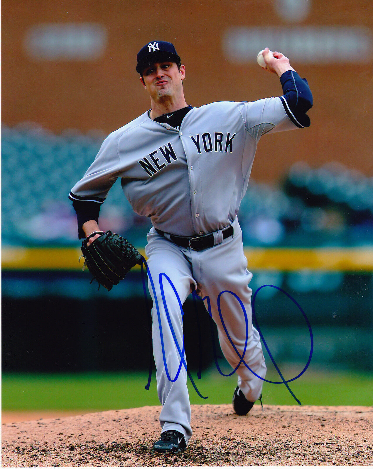 ANDREW MILLER NEW YORK YANKEES ACTION SIGNED 8x10