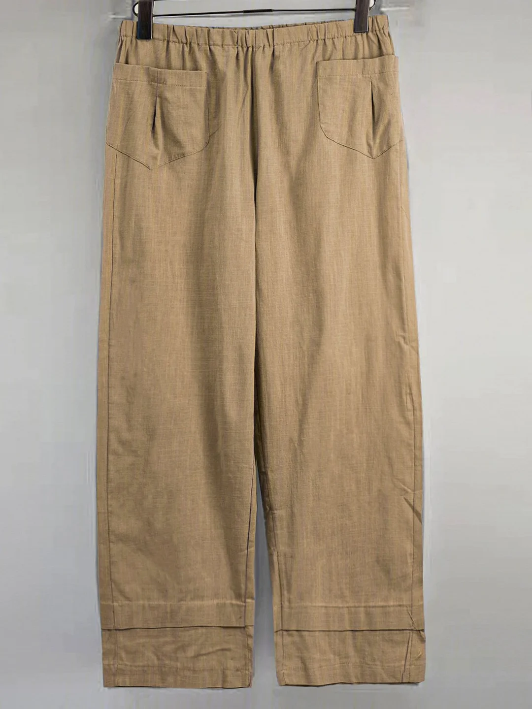 Casual Solid Pants With Pockets