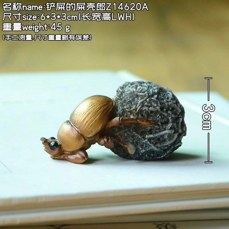Simulation Caterpillar Scarab Beetle Figurine Miniature Fairy Garden Decoration Liftstyle Bonsai Decor
