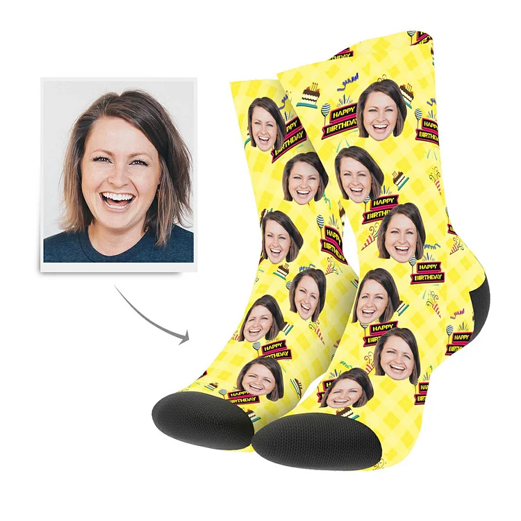 Custom Happy Birthday Socks