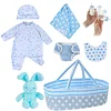 Blue Style Adoption Reborn Baby Essentials-8pcs Gift Clothing Set - RBBI-Myrebornbabydoll&reg; Myrebornbabydoll&reg;