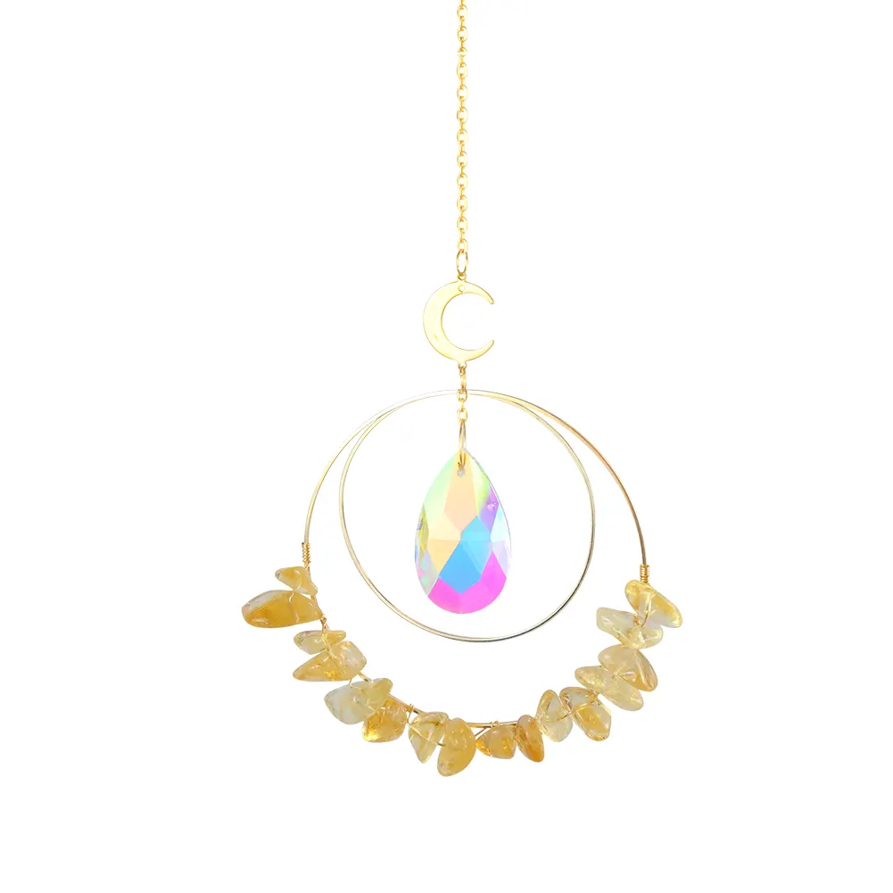 Crystal Sun Light Trapping Wind Chime Pendant Prism Lighting Catching Decor