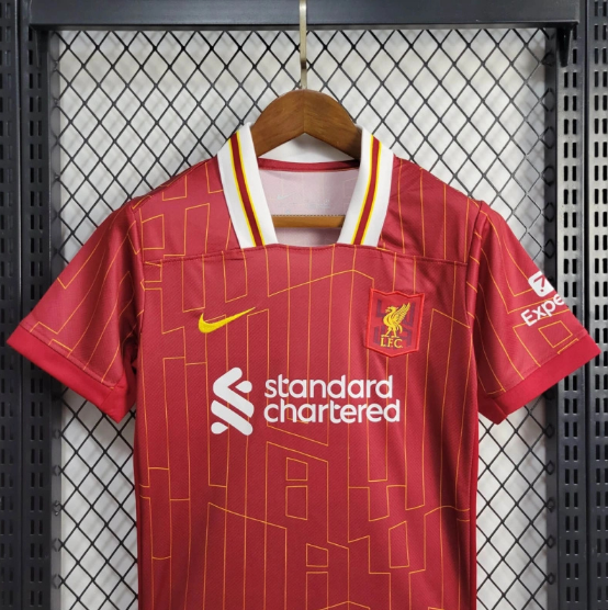24/25 Liverpool Home Kids Kit Football Jersey Thai Quality