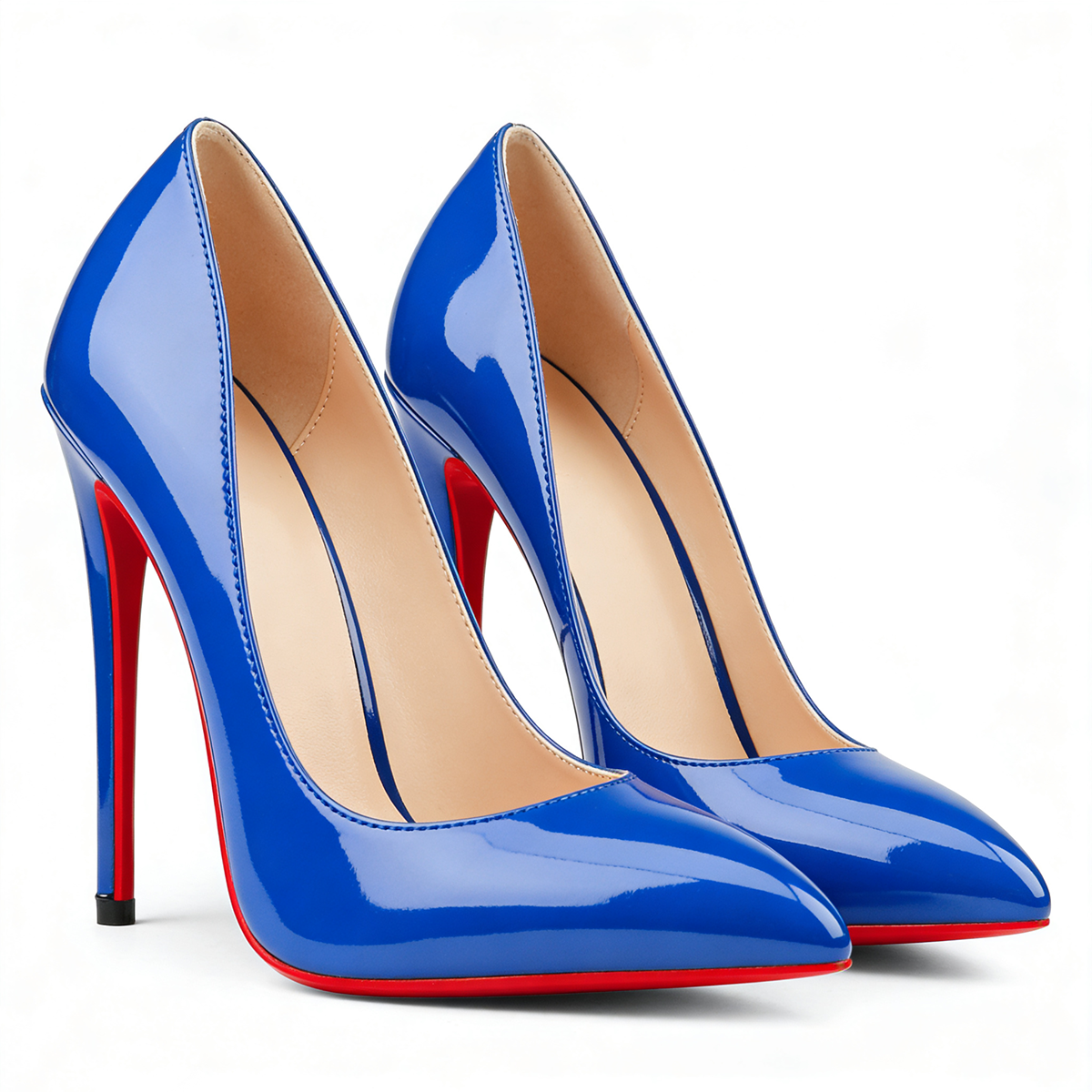 120/100mm Red Bottom Women's Party Wedding Heels Patent Pumps-MERUMOTE