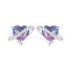 Gradient Starry Stud Earrings 925 Sterling Silver 