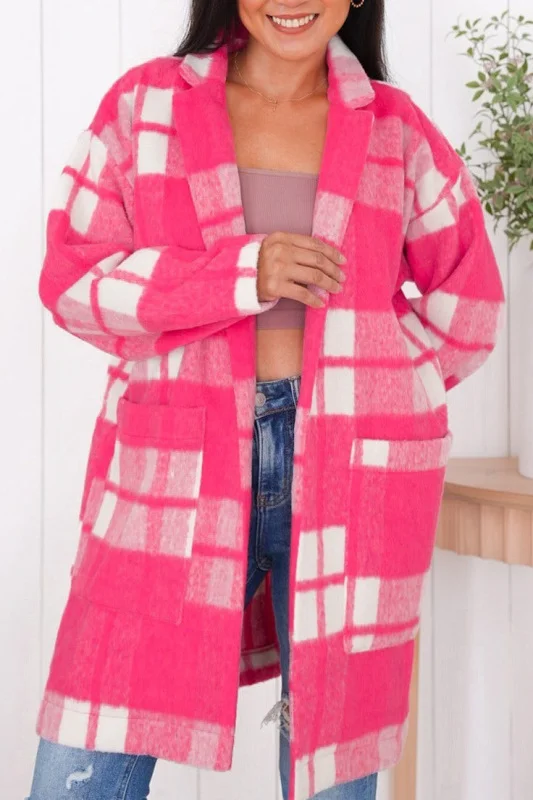 Winter casual woolen plaid retro jacket