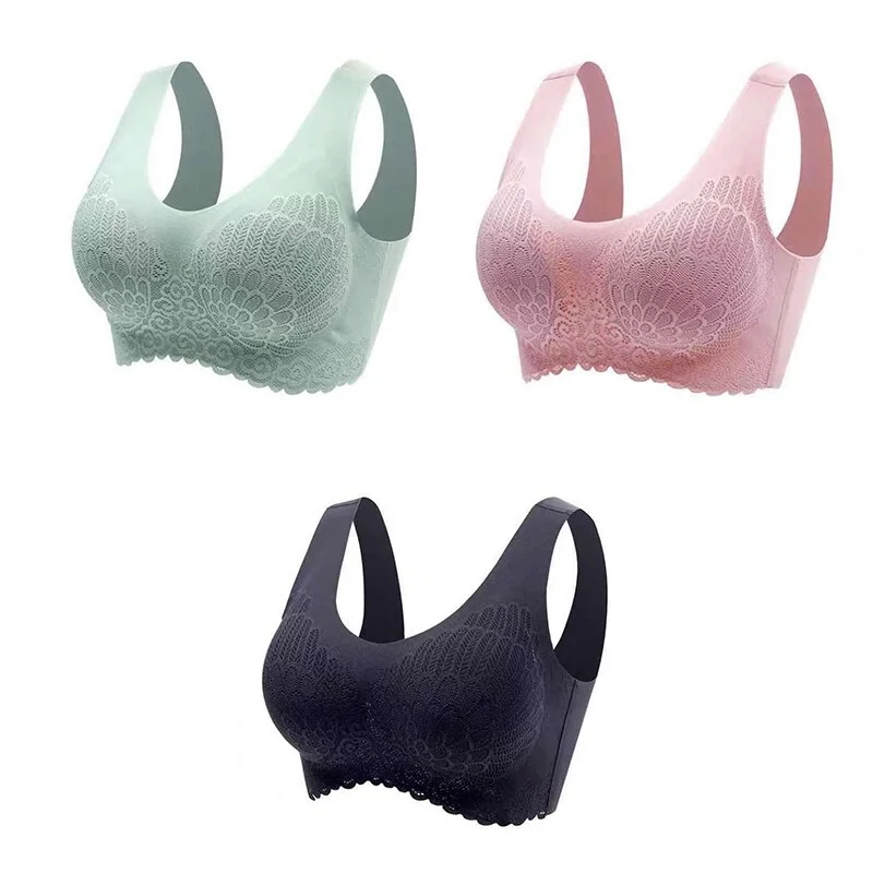 Billionm pcs/lot Women Latex Bra Seamless Bras For Women Underwear Push Up No Trace Bralette With Pad Vest Comfort Top Sport Bra