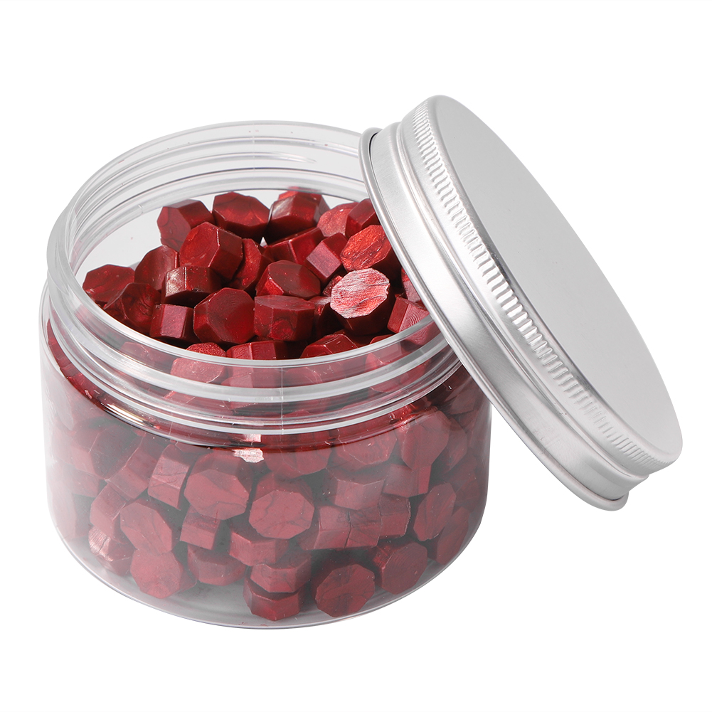 

200pcs Vintage Octagonal Wax Seal Beads Flame Red - Wax Seal Stamp, 501 Original
