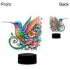 (US Local)DIY Diamond Hummingbird Art Painting Lamp with Tools for Bedroom Decor Gifts