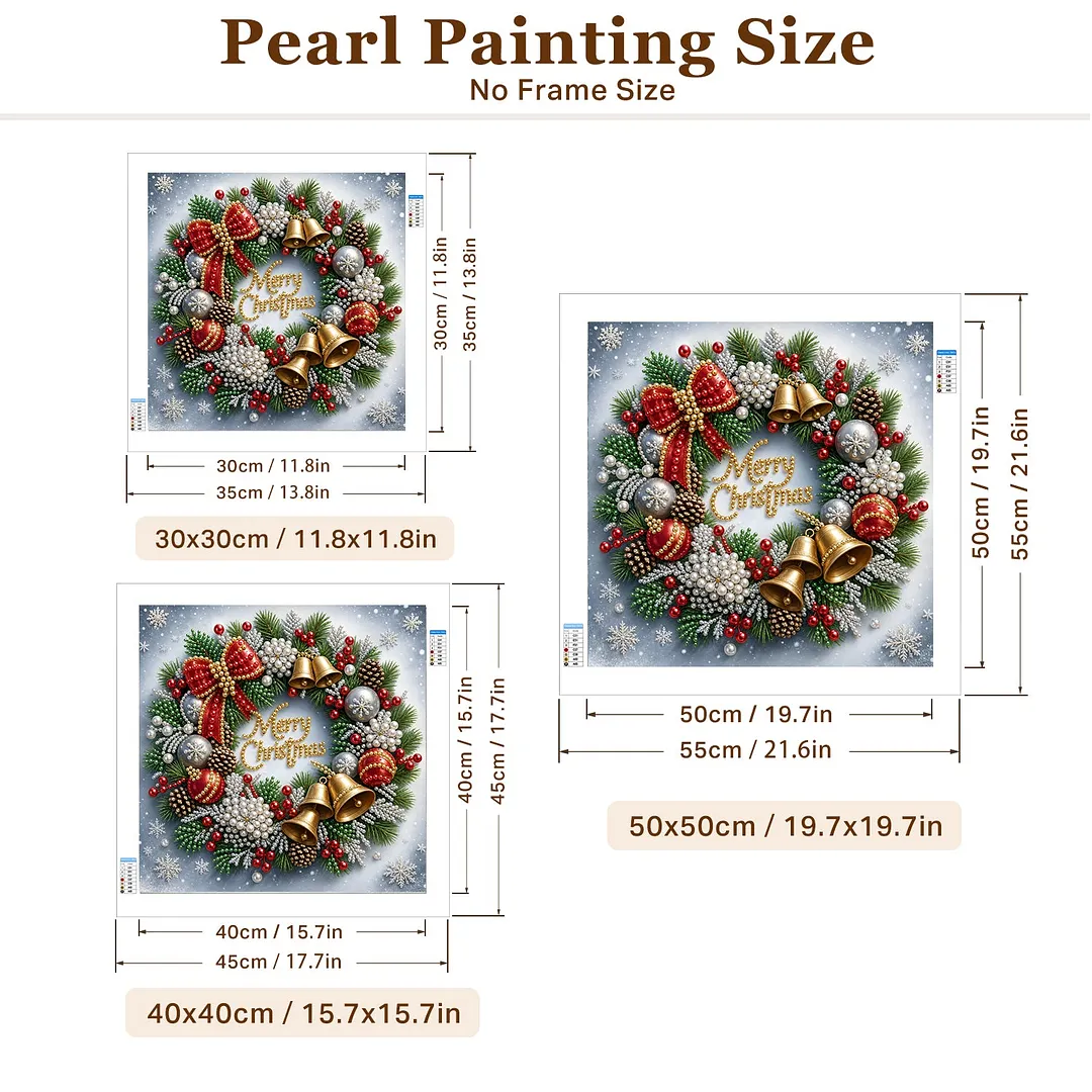Christmas Bell Wreath - Pearls Painting