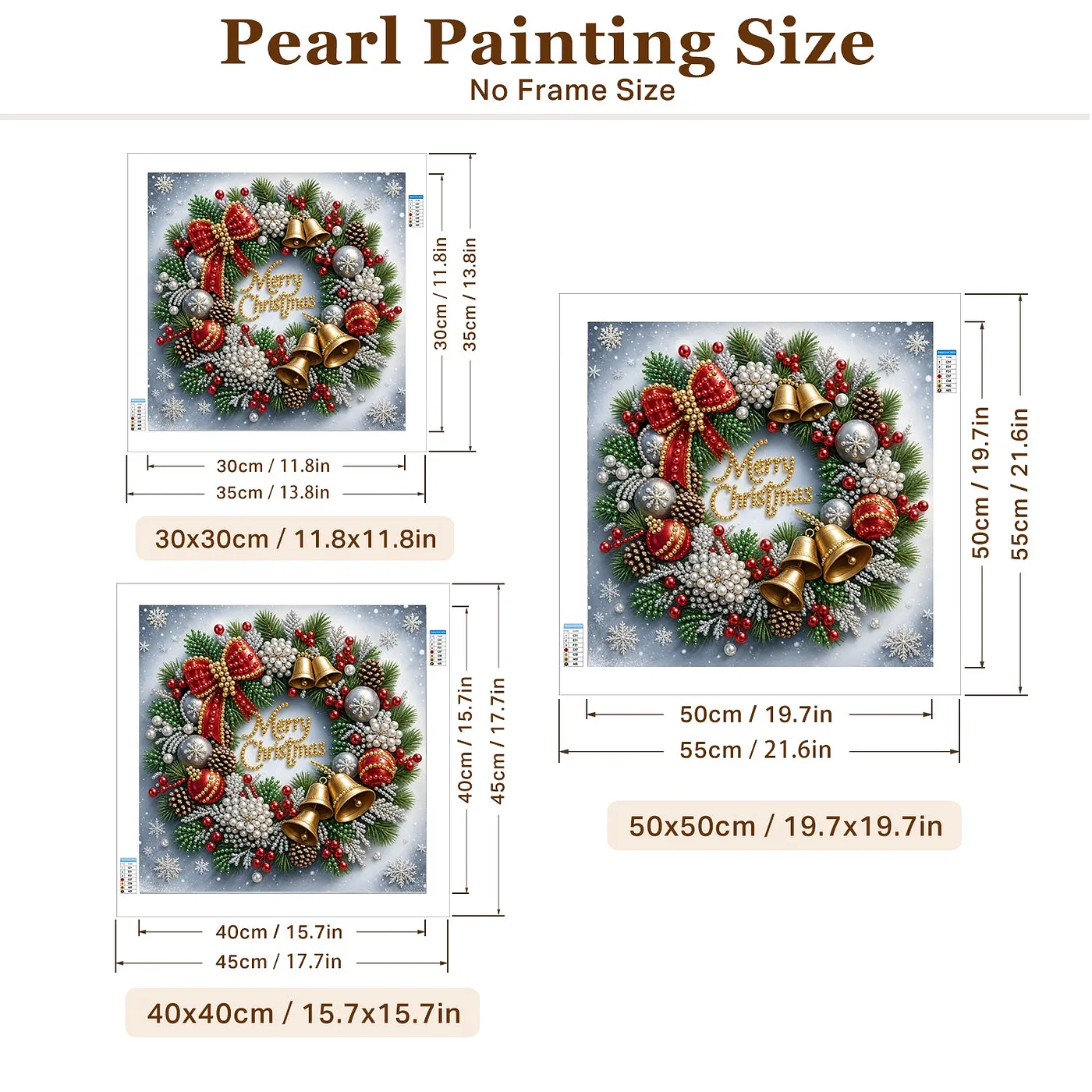 Christmas Bell Wreath - Pearls Painting