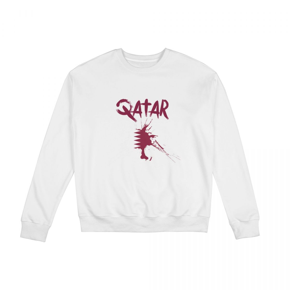 Qatar Ink Spatter Unisex Round Neck Sweatshirt