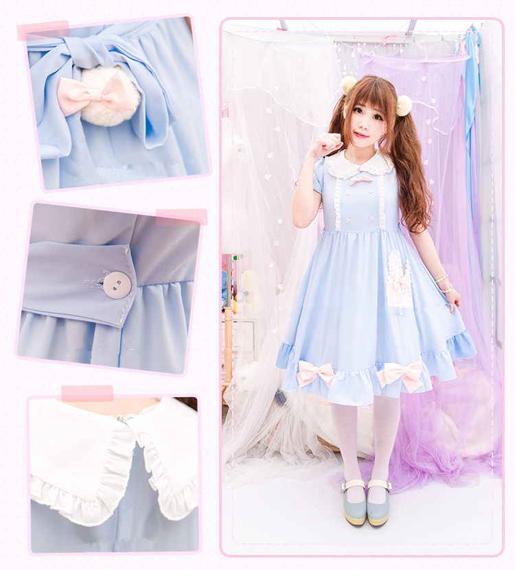 S/M/L Blue Dolly Bunny Dress SP153068