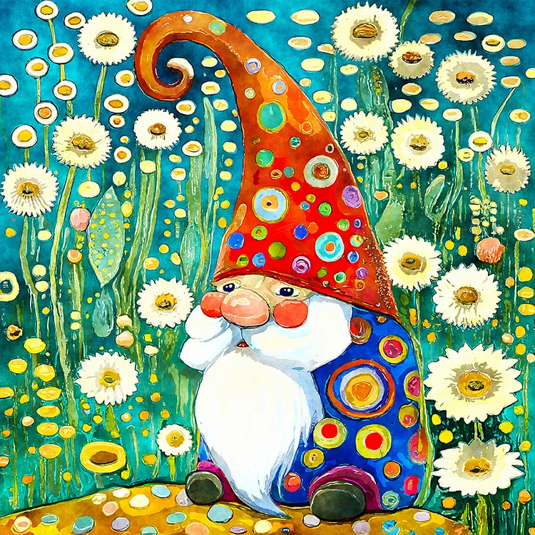 Garden Gnome 30*30CM (Canvas) Full Round Drill Diamond Painting gbfke