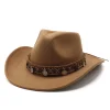 Stylish Western Cowboy Hat With Embellished Band - Perfect For Festivals And Casual Wear by Inlyline