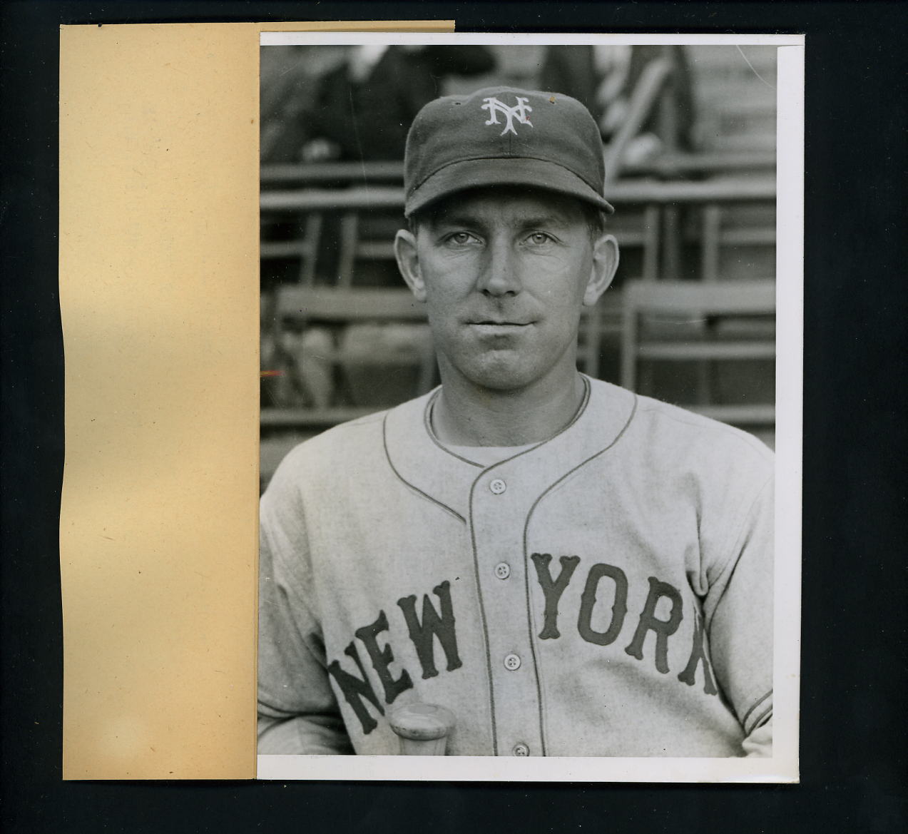 Dick Bartell head shot pose 1937 World Series Press Wire Photo Poster painting New York Giants