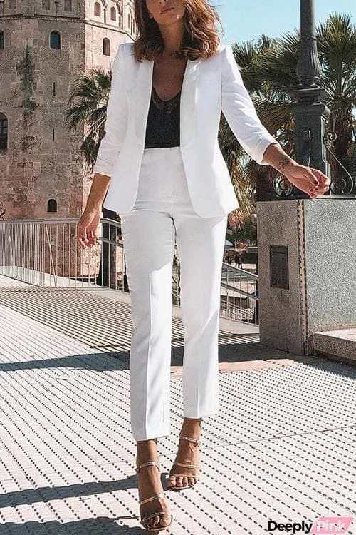 Slim Blazer Pants Set