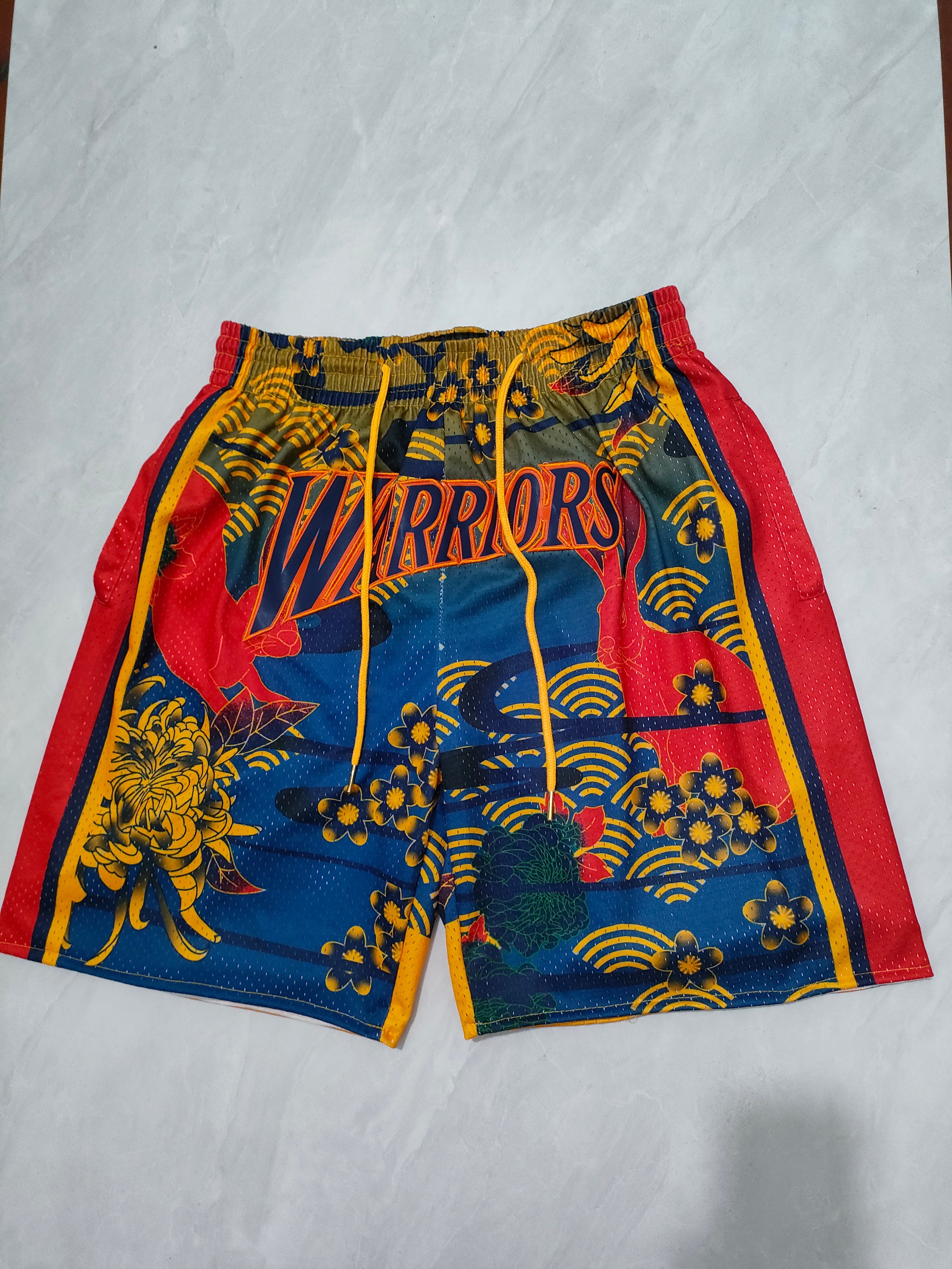 Golden State Warriors Blue Year of the Rabbit Pocket Pants Shorts