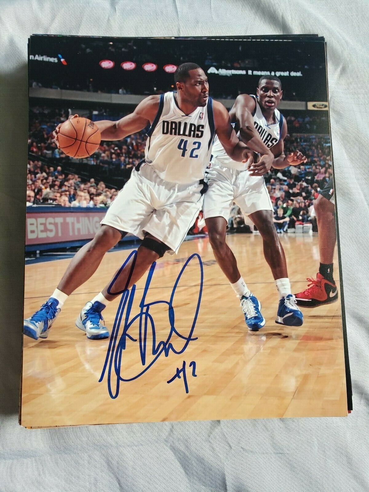 ELTON BRAND DALLAS MAVERICKS SIGNED AUTOGRAPHED 8x10 Photo Poster painting COA BASKETBALL DUKE 1