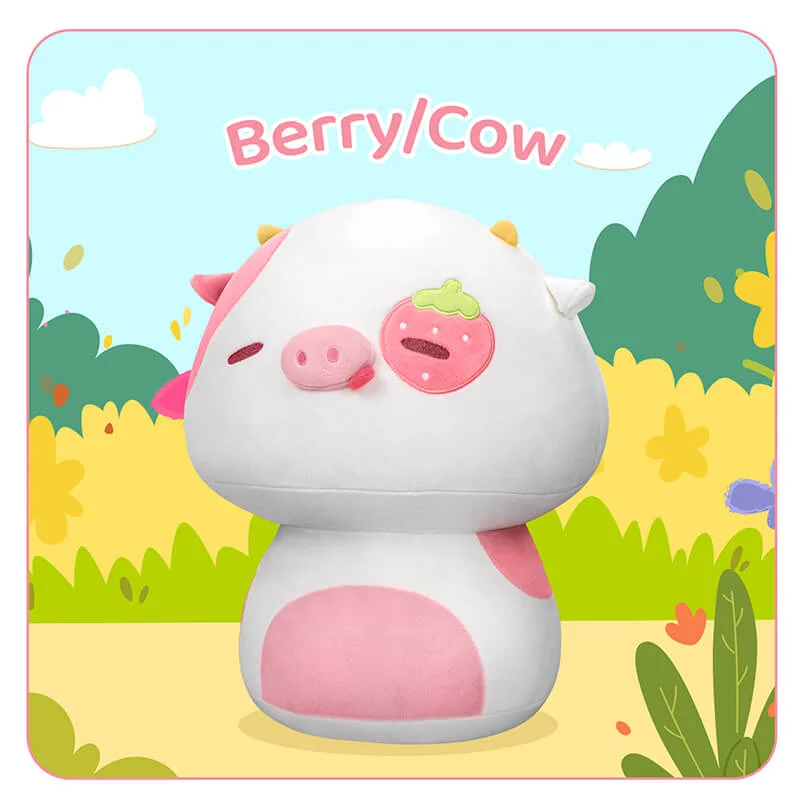 Strawberry Cow Kawaii Plush Pillow Squish Toy