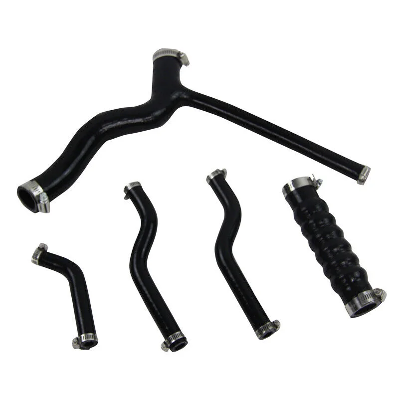 Alloyworks Silicone Pipe Black Hose Clamps Radiator For 1962-1976 MG MGB GT 1966 1974