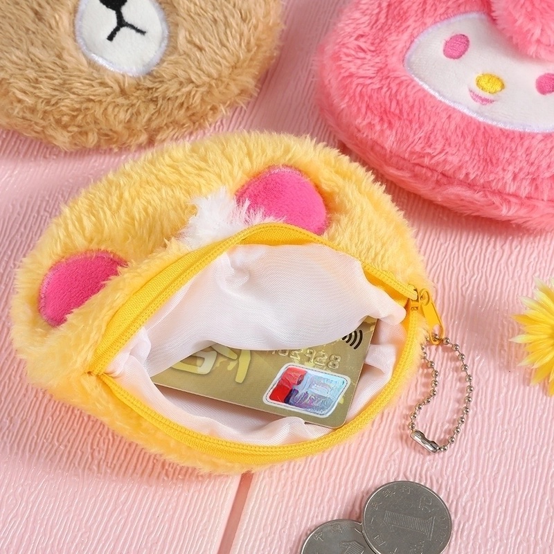 Fashion Cartoon Plush Cute Children Cat Danny Bear Purse Coin Bag Pendant